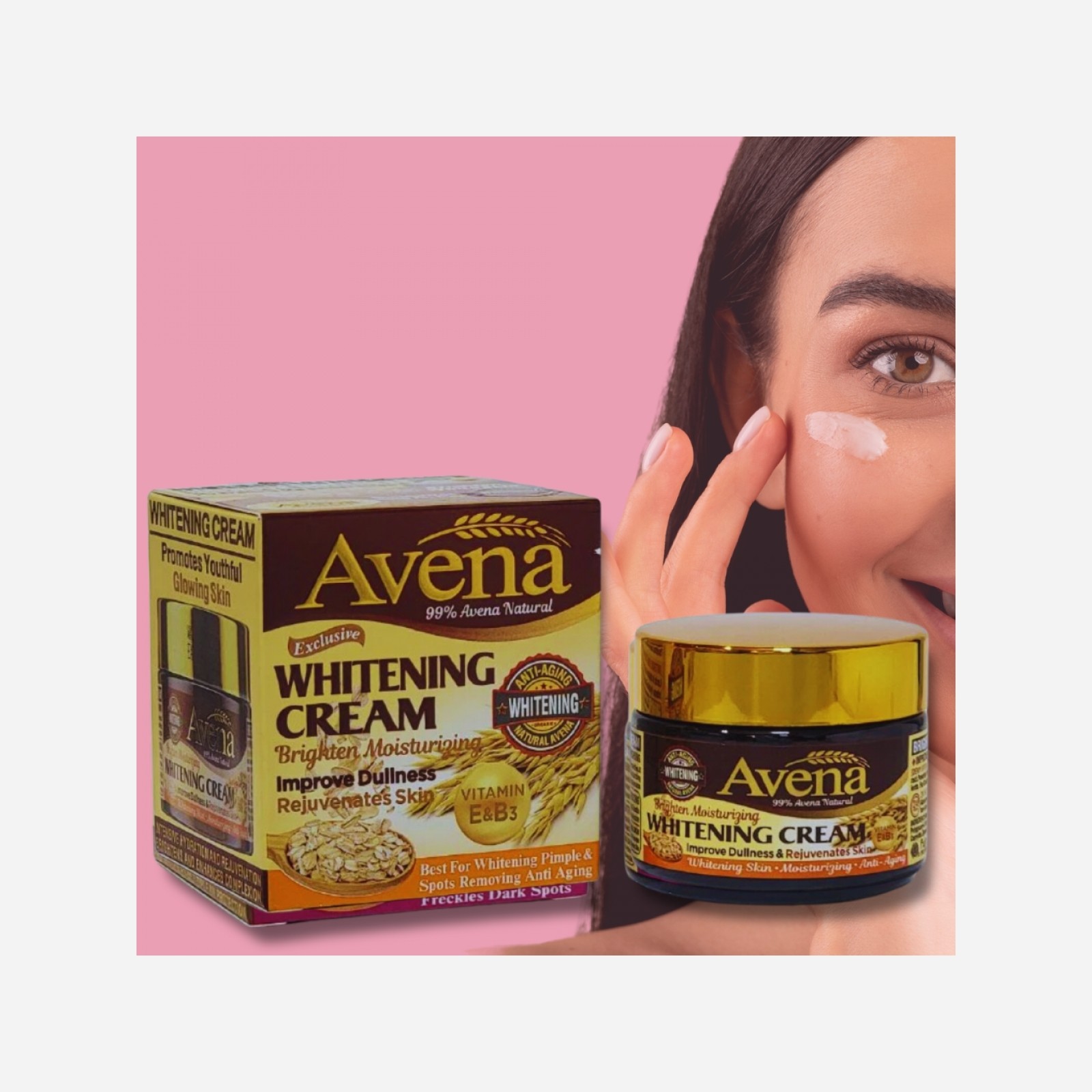 کرم سفید کننده صورت جو دوسر و جوانه گندم آونا Avena