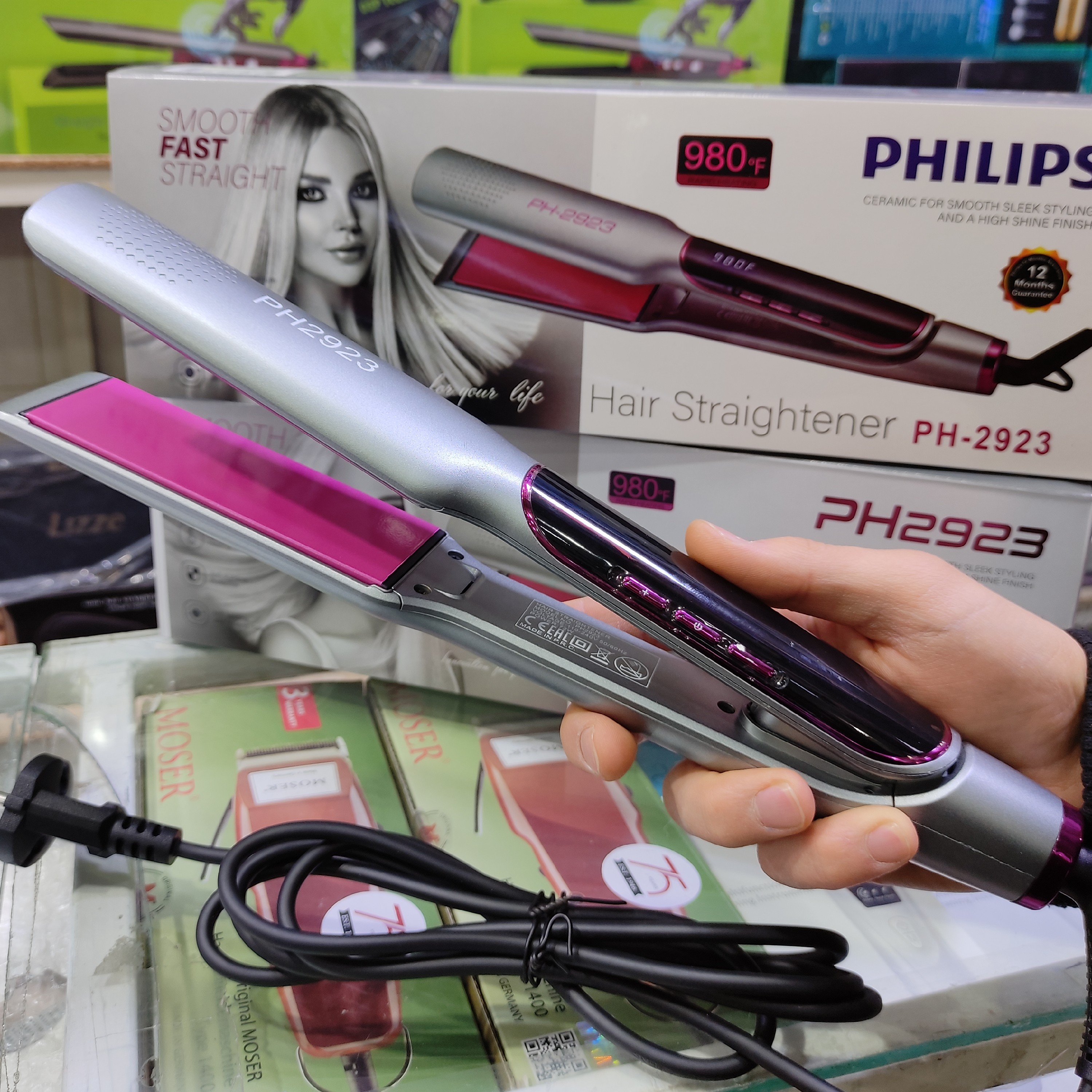 اتو مو کراتین فیلیپس مدل PH-2923 لبه پهن 980 درجه فارنهایت