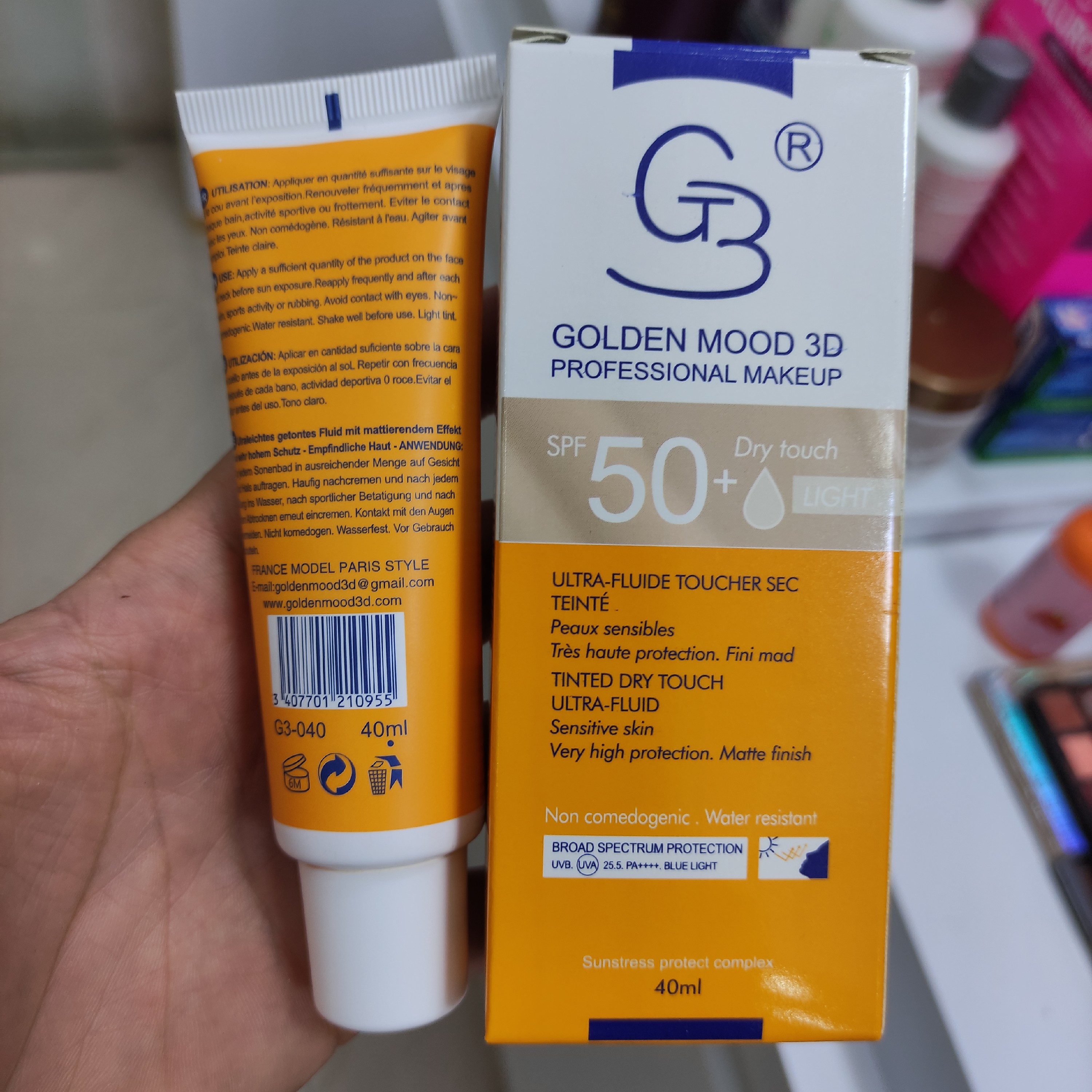 ضد آفتاب بی رنگ SPF 50 گلدن مود فرانسه گیاهی