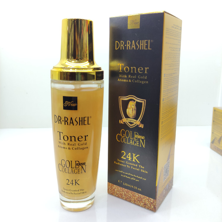 تونر کلاژن طلا 24K دکتر راشل با ذرات طلا و کلاژن