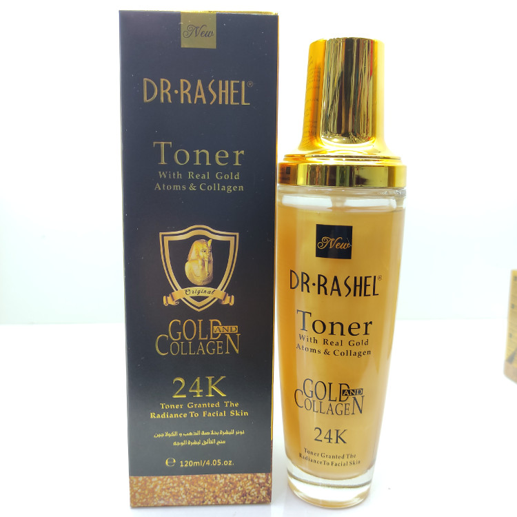 تونر کلاژن طلا 24K دکتر راشل با ذرات طلا و کلاژن