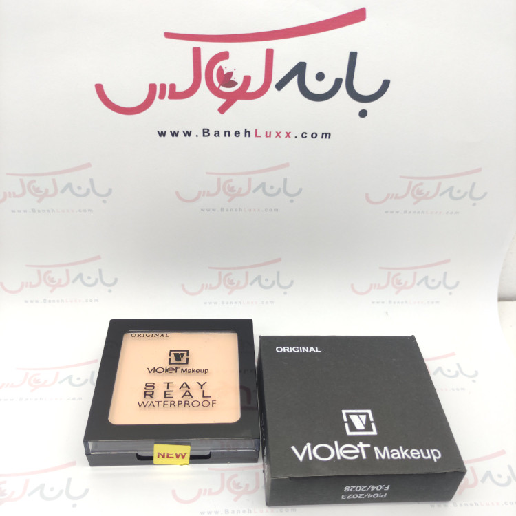 پنکک ویولت ایتالیا جلد مشکی- پوشش مات و مخملی با بافتی فاقد چربی و حاوی ویتامین E و فول کاور ضد آب
