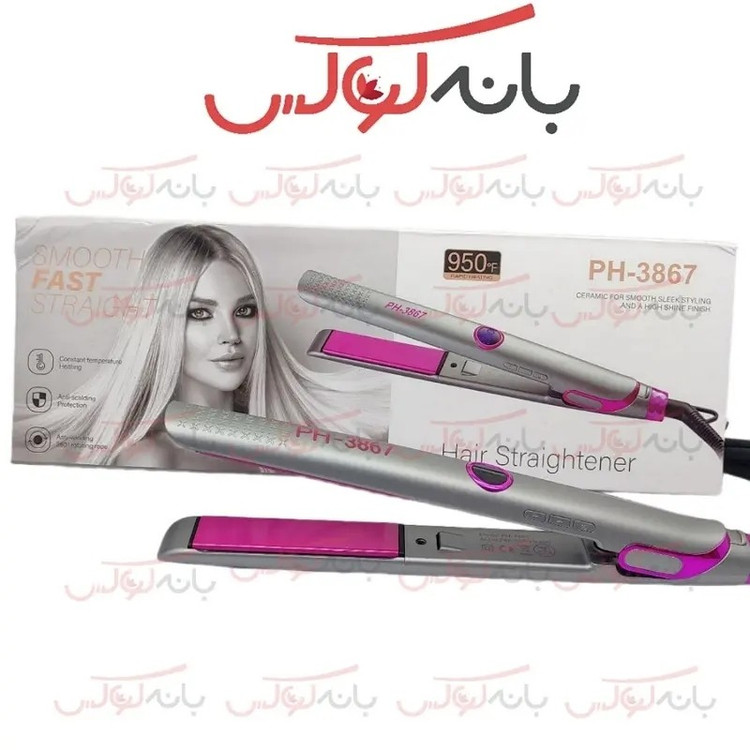 اتو مو کراتین فیلیپس مدل PH-3867 لبه باریک 950 درجه فارنهایت