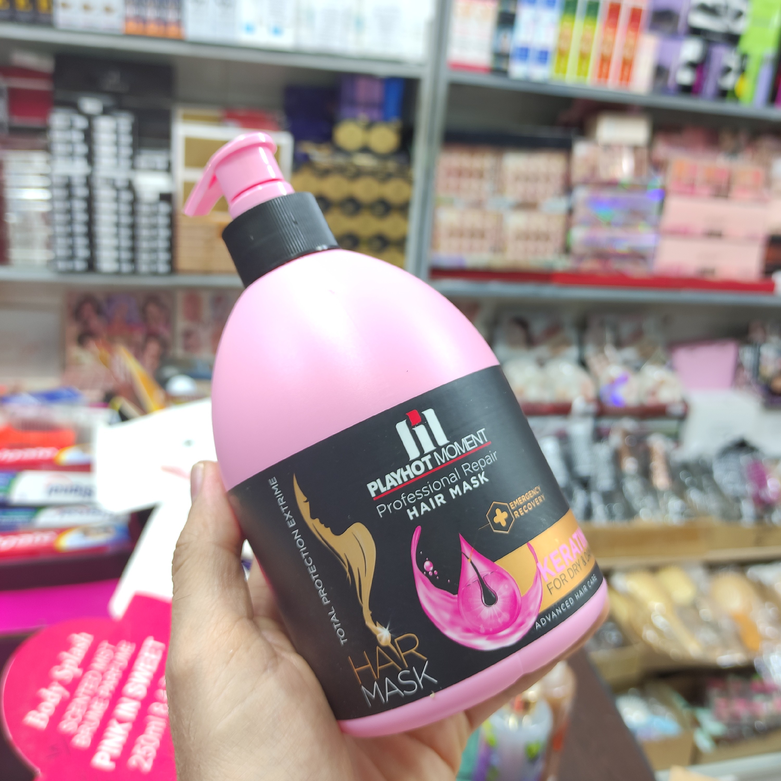ماسک مو با آبکشی پلی هات مومنت مدل KERATIN