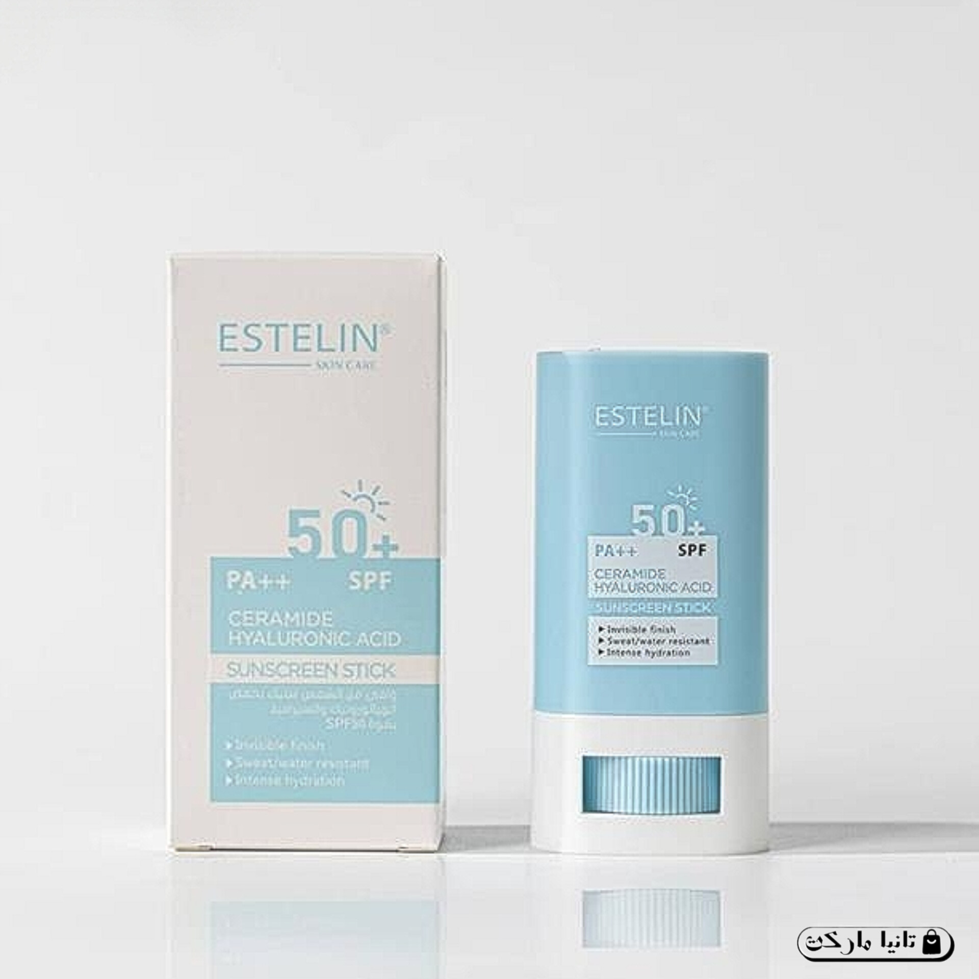 ضد آفتاب استیکی استلین SPF 50 حاوی هیالورونیک اسید و سرامید 20 میلیلیتر