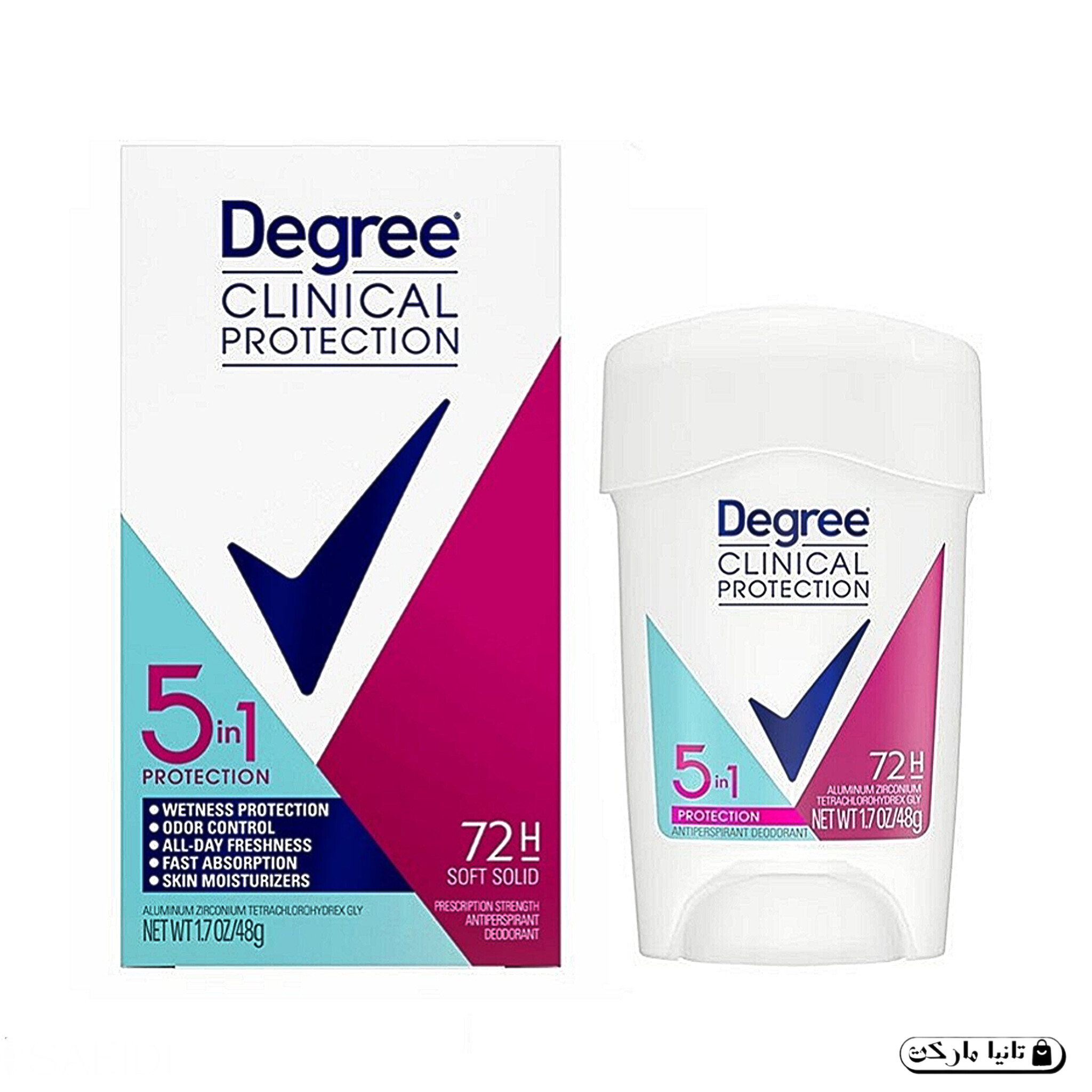 مام کلینیکال دیگری بدون آلومینیوم 48 گرم 5 در 1 degree protection