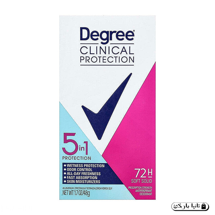 مام کلینیکال دیگری بدون آلومینیوم 48 گرم 5 در 1 degree protection