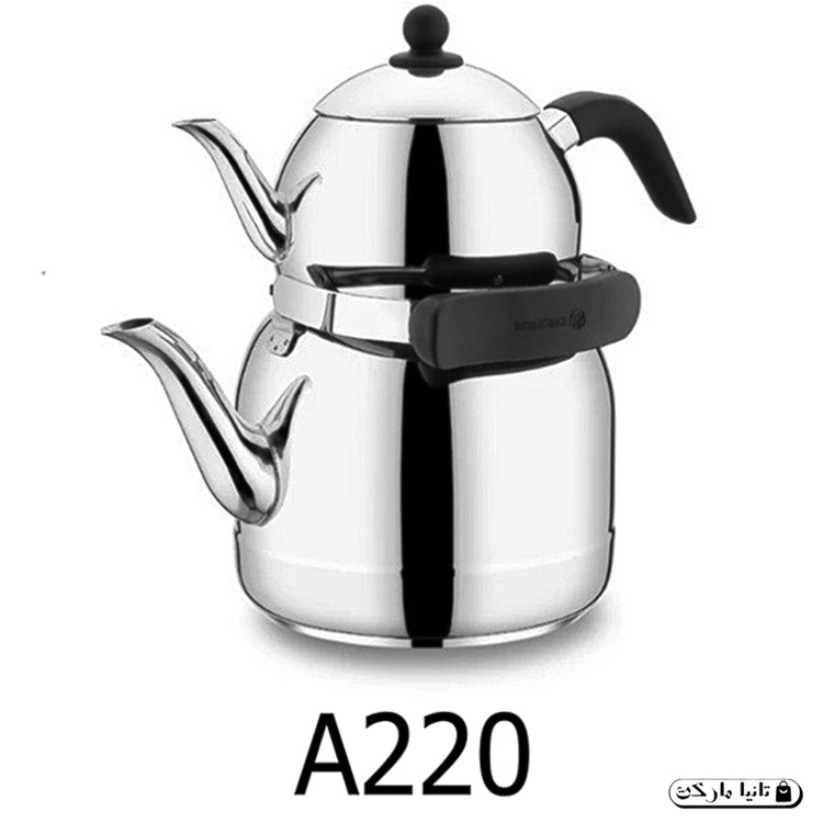 کتری و قوری کرکماز مدل A220 ظرفیت 3.5 لیتر استیل ضد زنگ