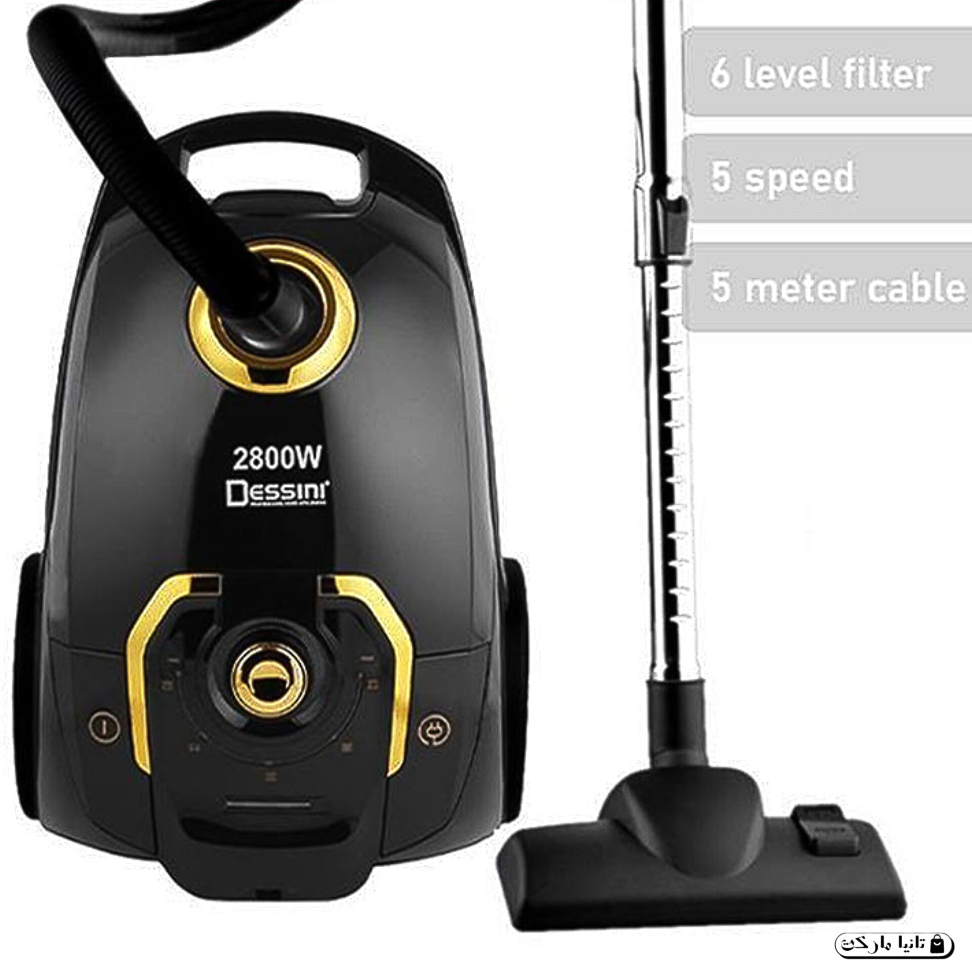 جارو برقی دسینی مدل DS666 ظرفیت 2800 وات