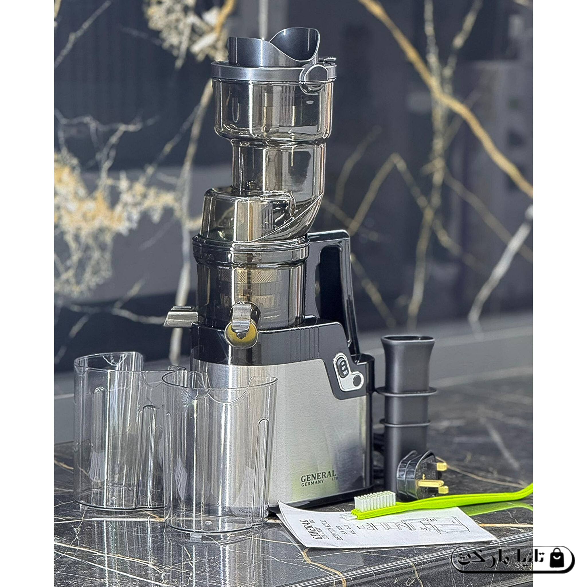 آبمیوهگیری آهسته جن آلمان مدل GN-120 با توان 300 وات