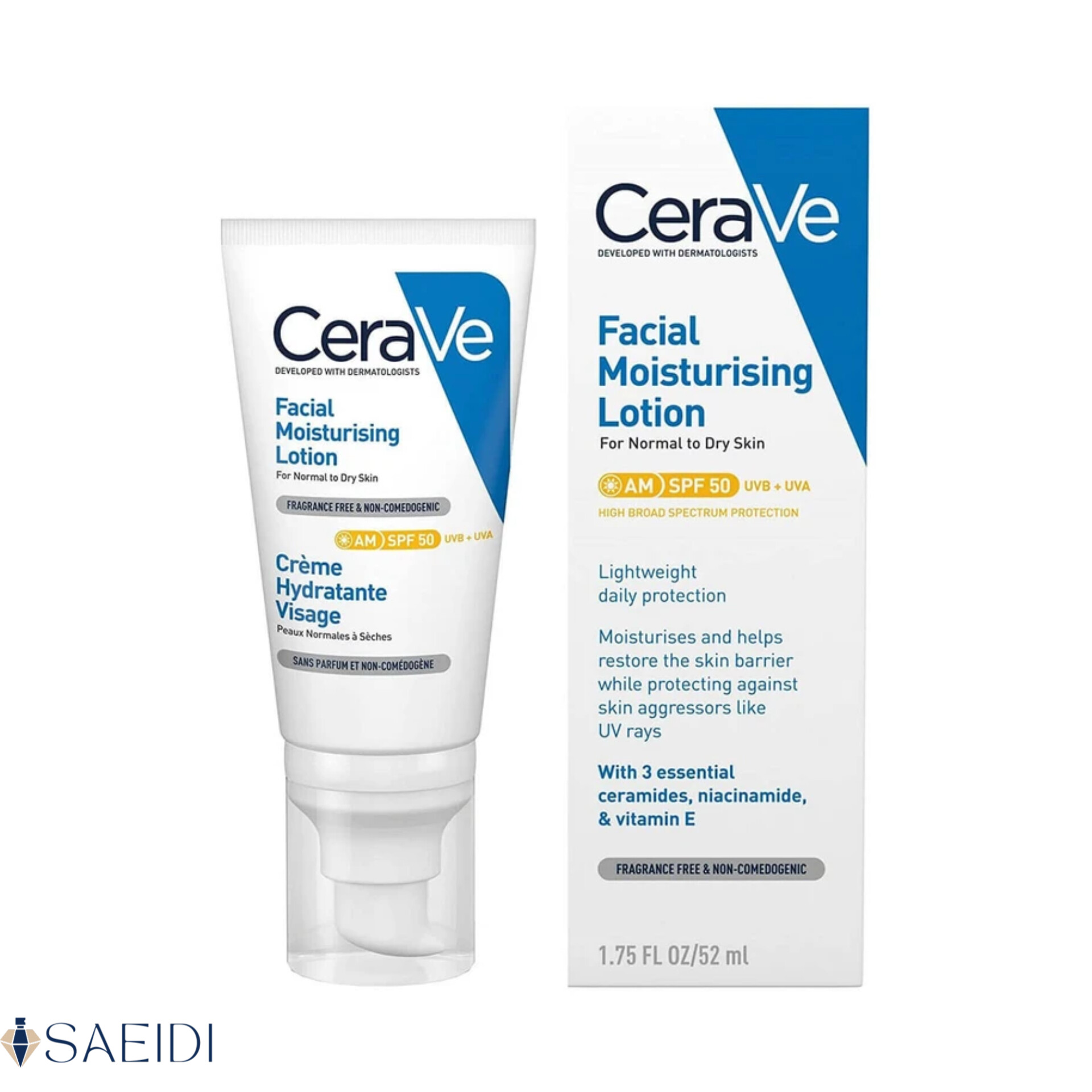 لوسیون ضد آفتاب و آبرسان سراوی (CeraVe)