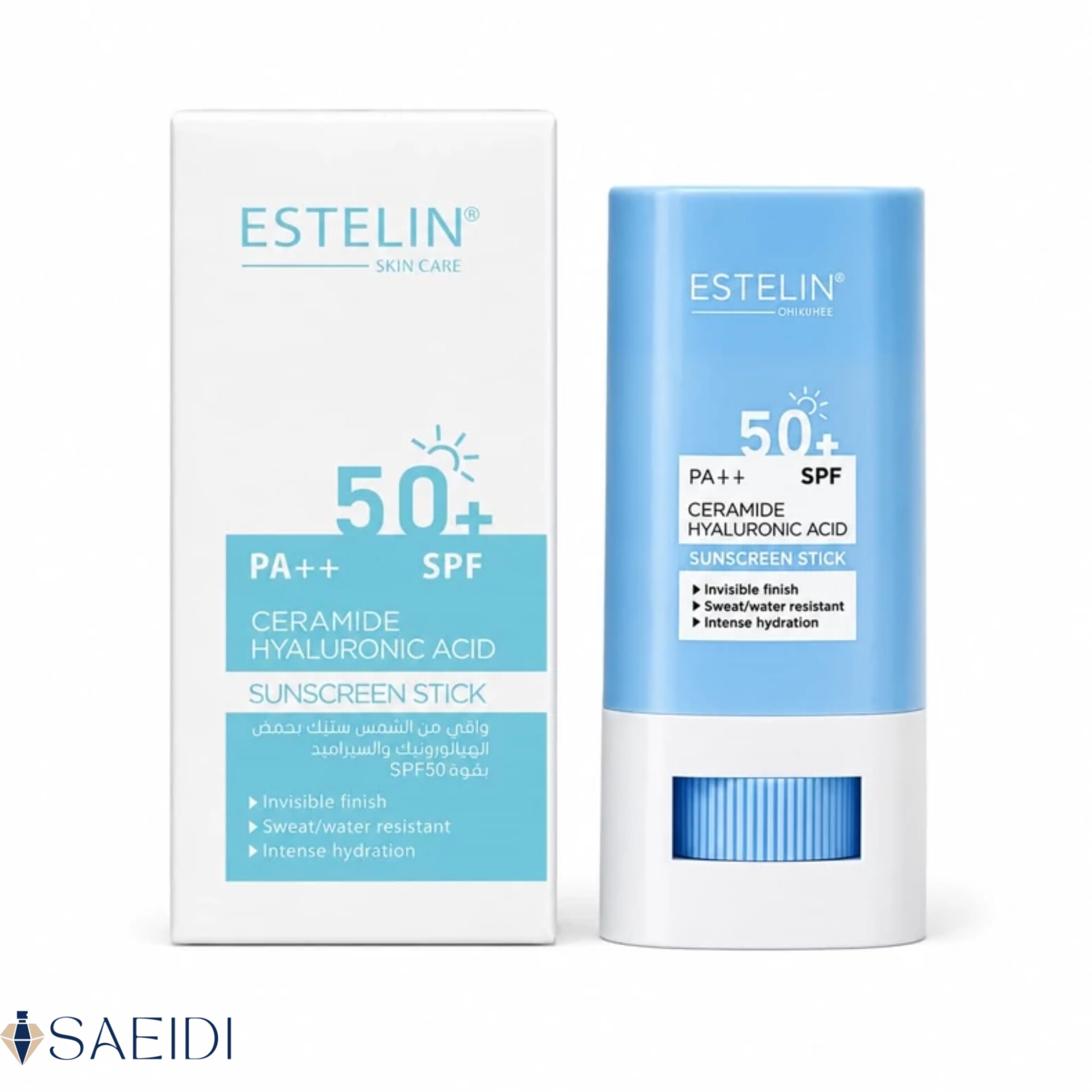 ضد آفتاب استیکی استلین SPF 50 حاوی هیالورونیک اسید و سرامید 20 میلیلیتر