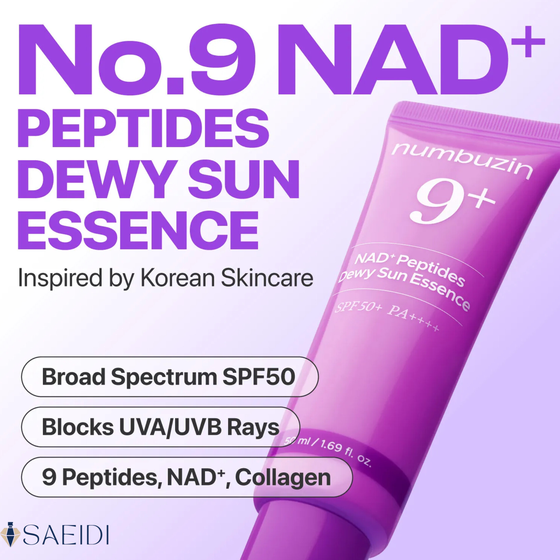 ضد آفتاب نامبوزین شماره 9 SPF50 حجم 50 میل کرم