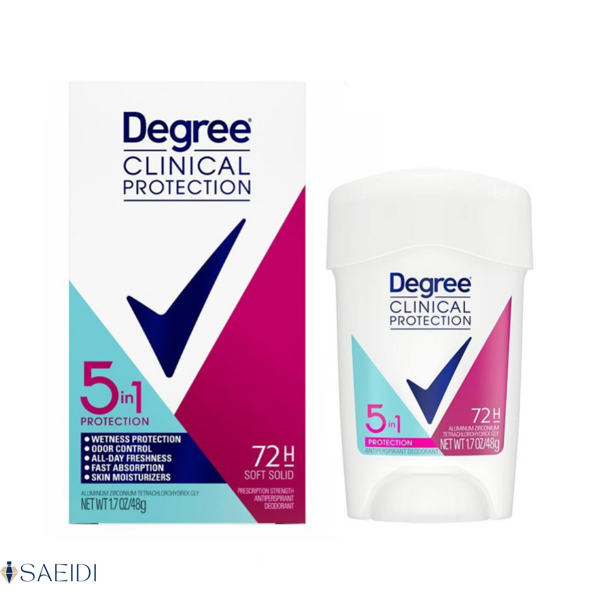 مام کلینیکال دیگری بدون آلومینیوم 48 گرم 5 در 1 degree protection