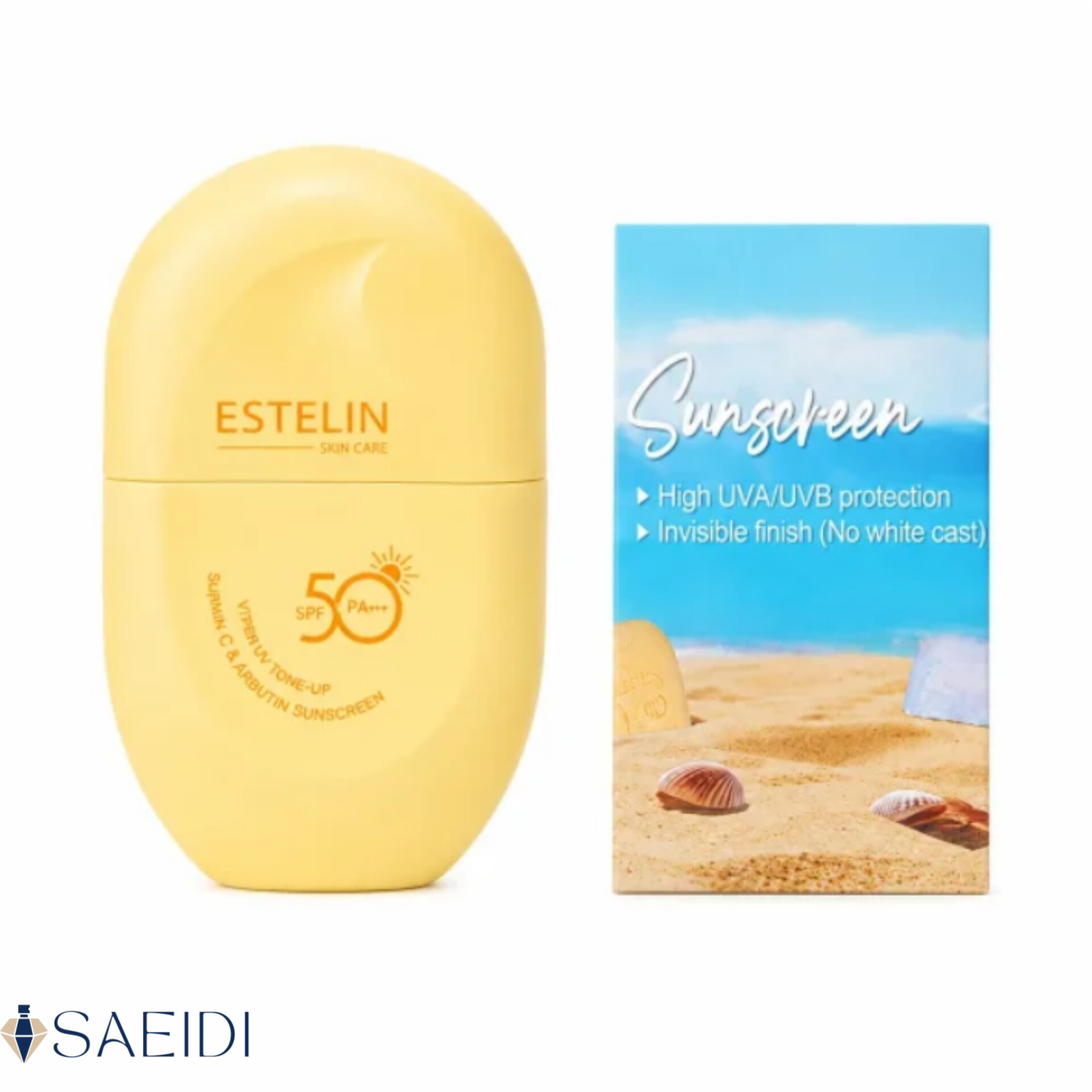 ضدآفتاب روشنکننده استلین ویتامین C و آربوتین SPF50 PA++