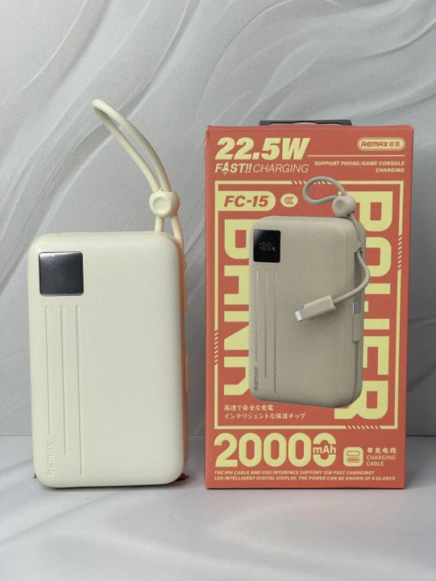 پاوربانک 22.5 وات ریمکس مدل FC-15 ظرفیت 20000 میلیآمپرساعت