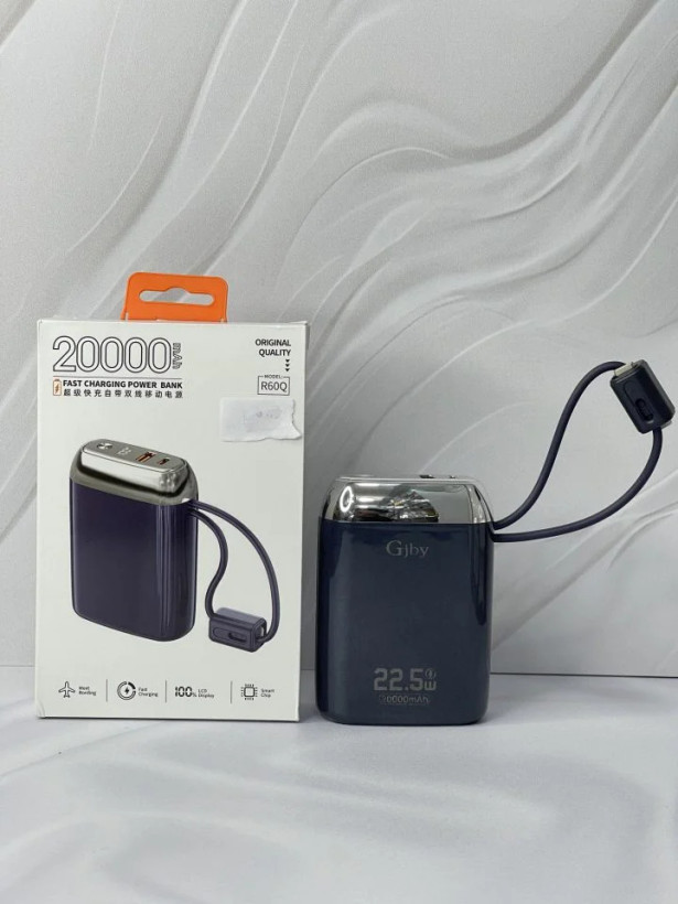 پاوربانک 22.5 وات گجبی مدل R60Q ظرفیت 20000 میلیآمپرساعت