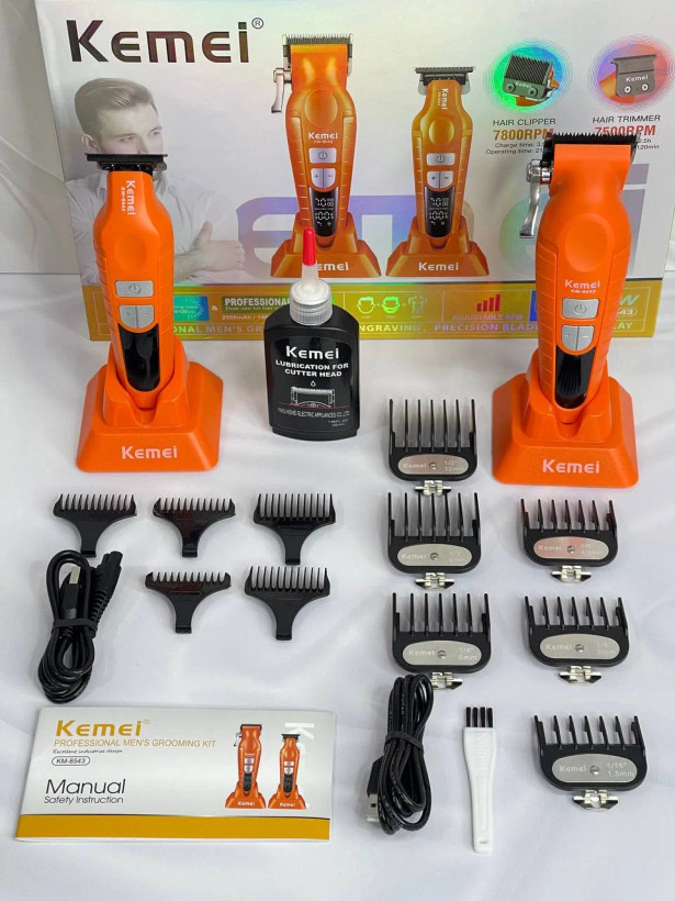ست ماشین اصلاح موی سر و صورت کیمی مدل Kemei KM-8543