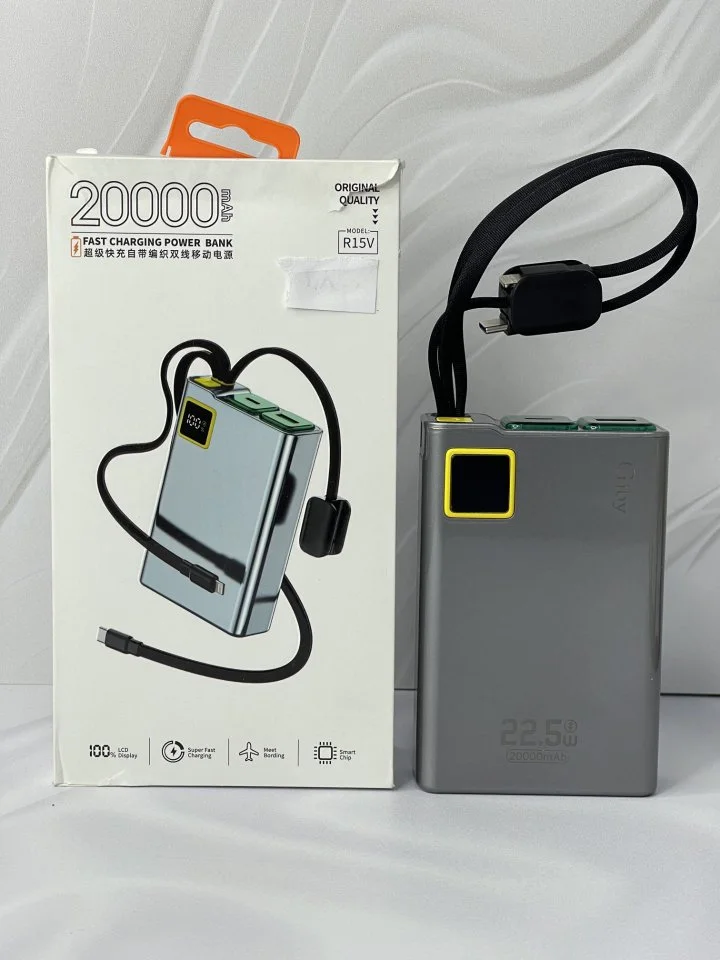 پاوربانک 22.5 وات گجبی مدل R15V ظرفیت 20000 میلیآمپرساعت