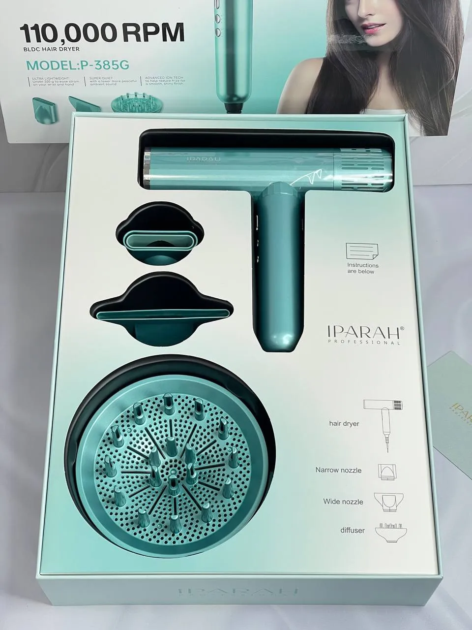 سشوار حرفه ای IPARAH مدل P-385G