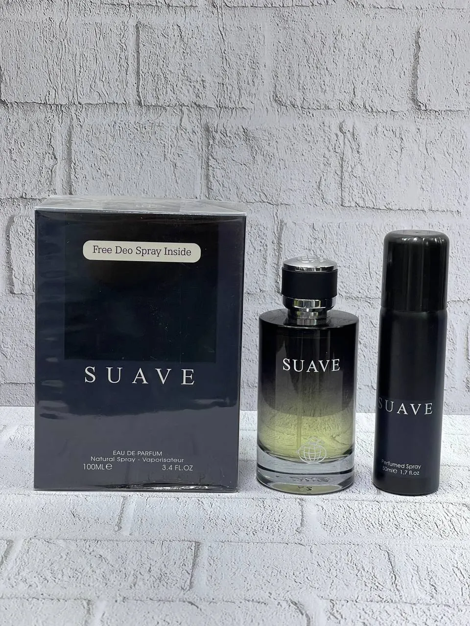 ادکلن مردانه دیور ساواج فراگرنس ورد سوآو همراه اسپریFragrance World Suave  Spray - Dior Sauvage