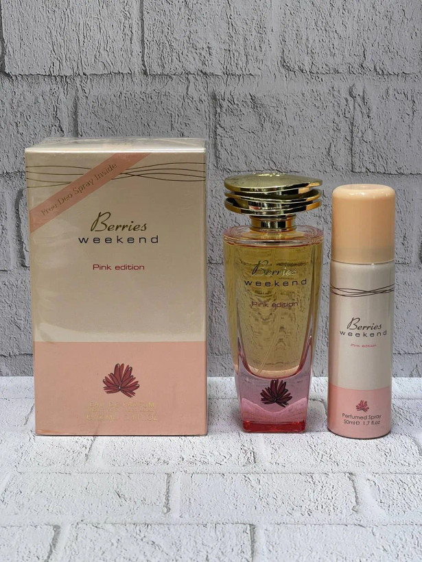 ادکلن فراگرنس بریس ویکند پینک ادیشنFragrance World Berries Weekend Pink Edition