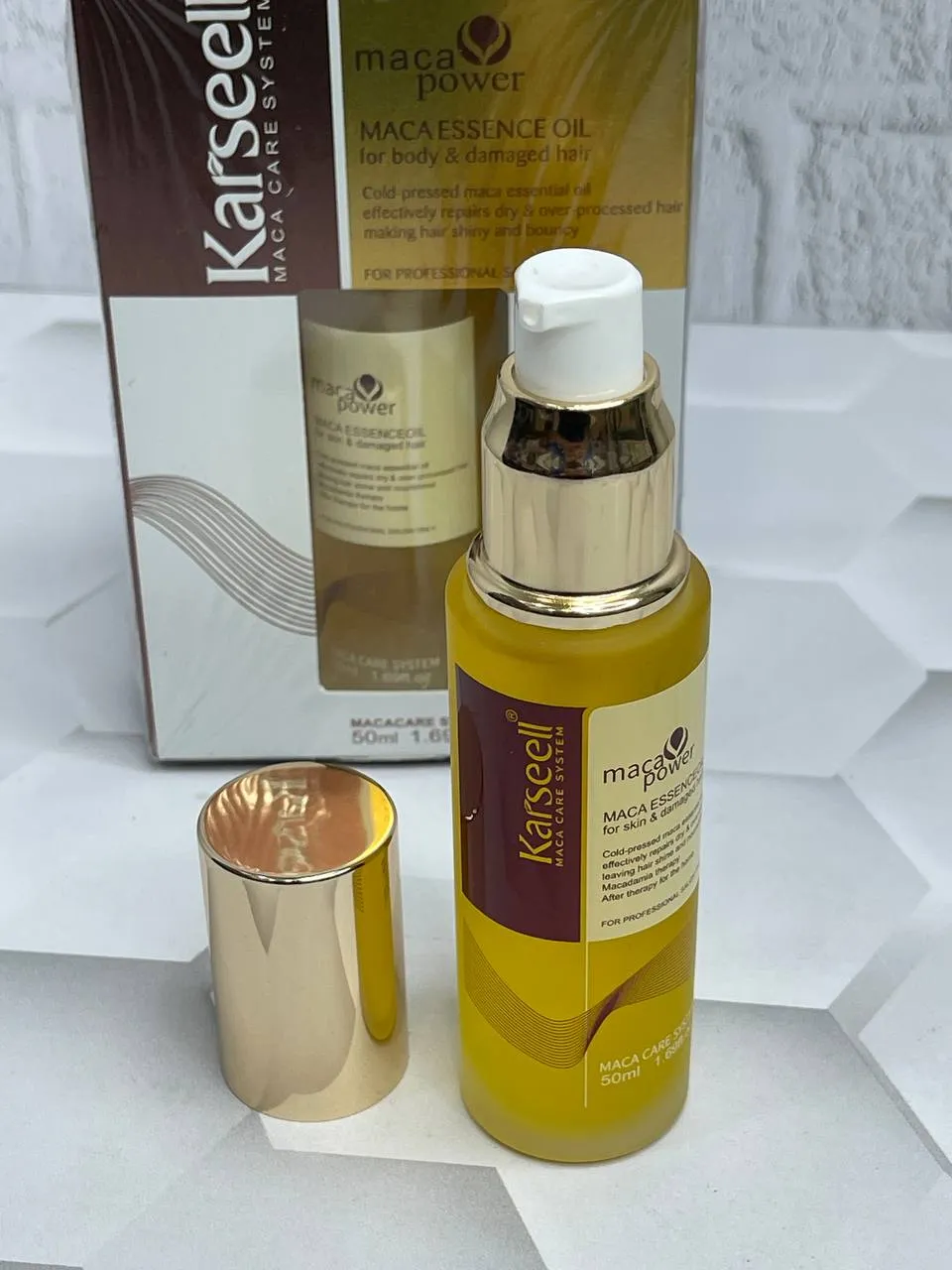 روغن آرگان مو کارسل مدل Maca Power حجم 50 میلی لیتر