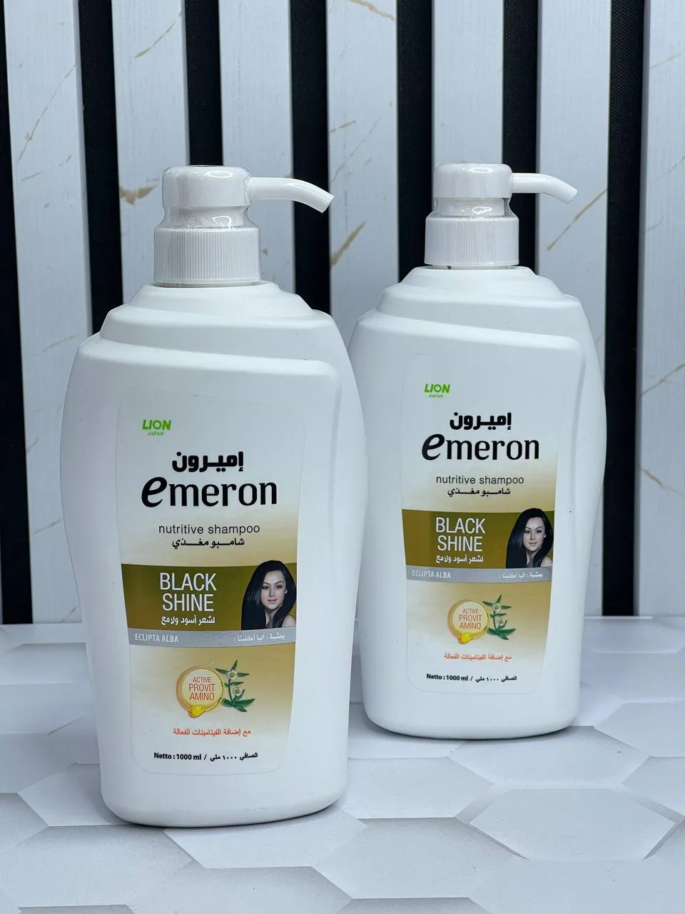 شامپو درخشان کننده امرون black shine حجم 1000 میل