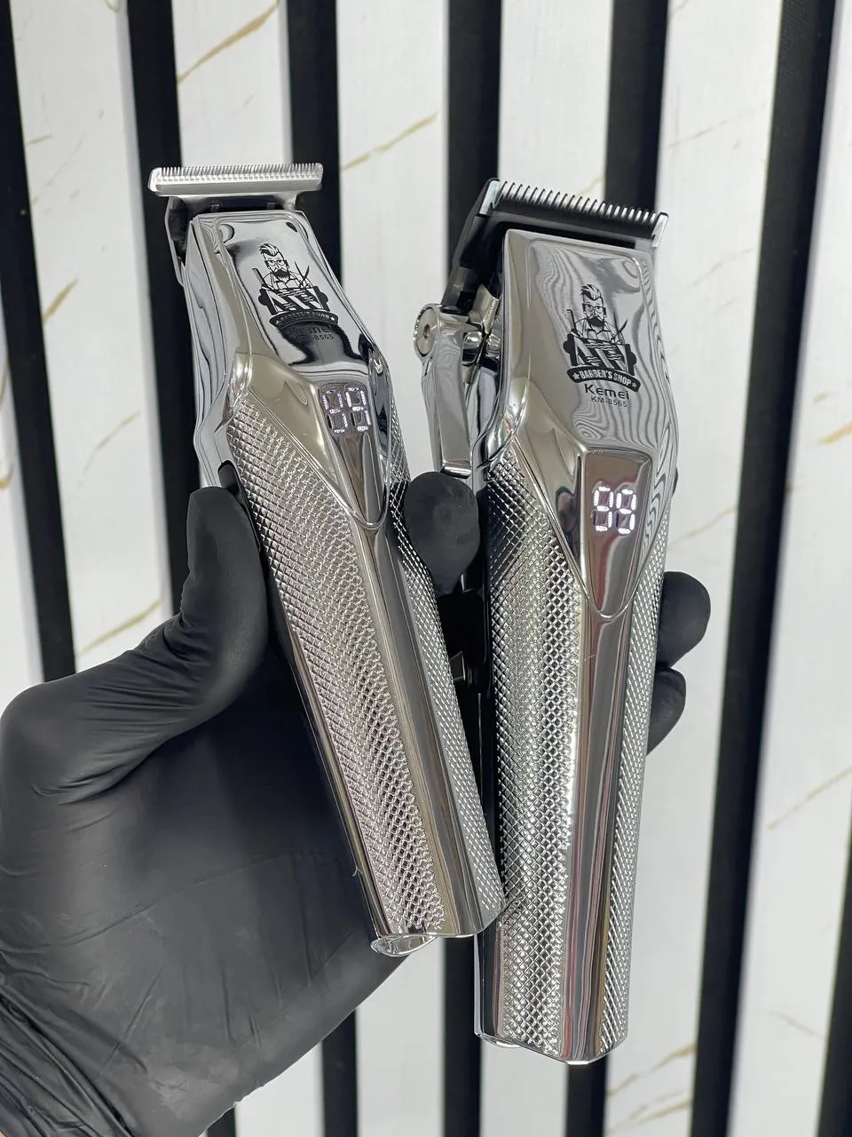 ست 2 قلو فلزی ماشین اصلاح کیمی مدل Kemei KM-8565