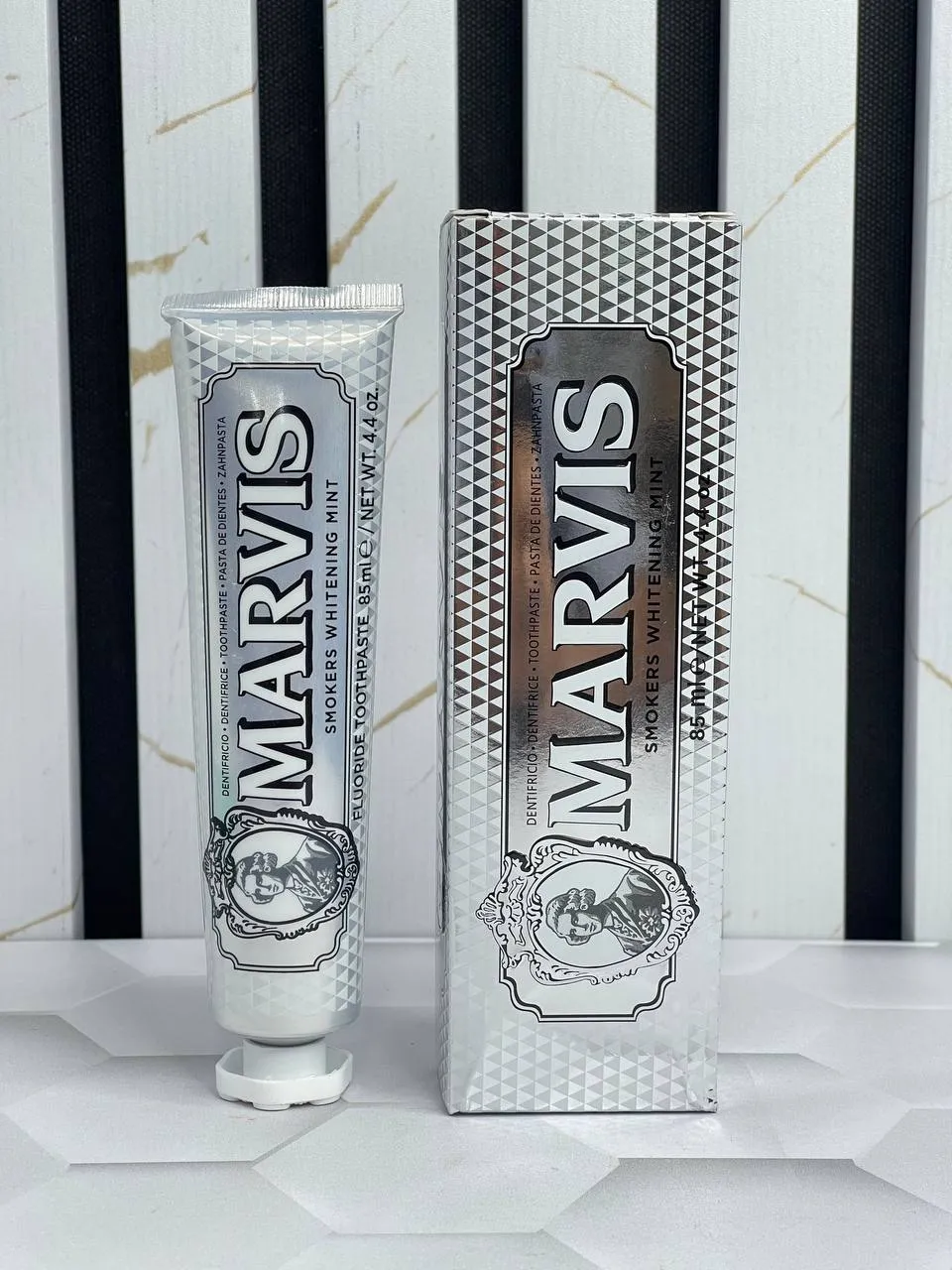 خمیر دندان سفید کننده مارویس مدل WHITENING MINT حجم 85 میل