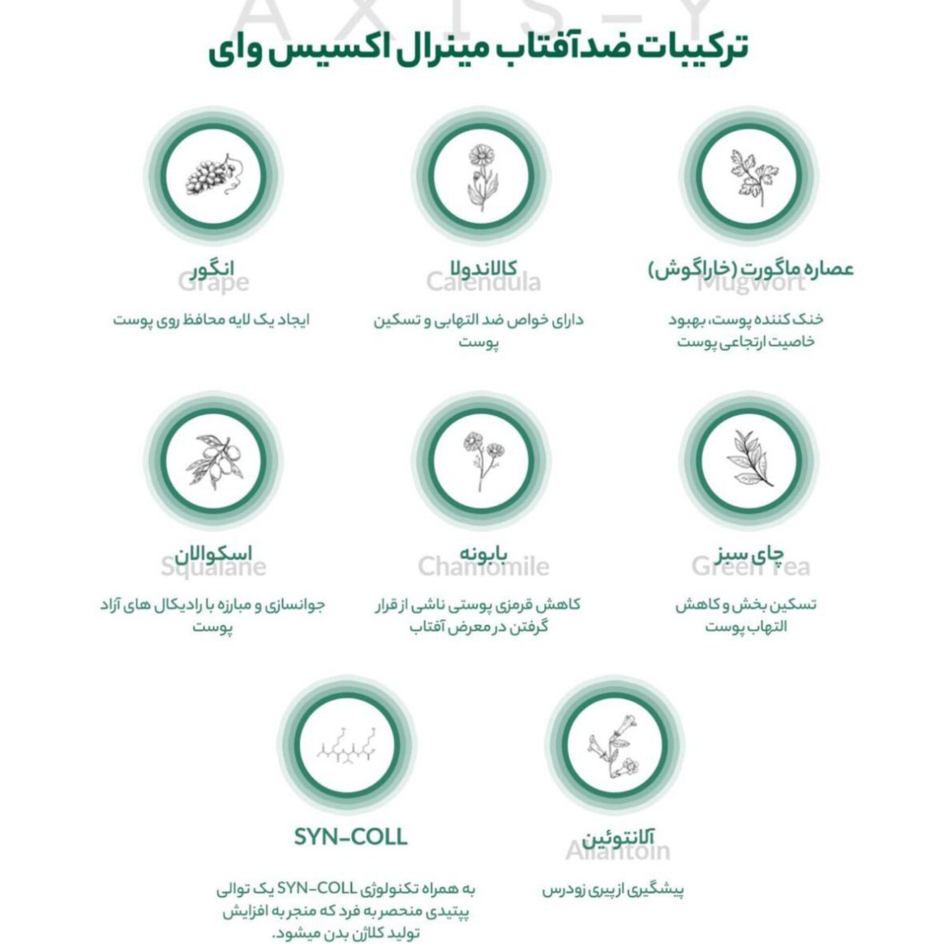ضدآفتاب اکسیس وای